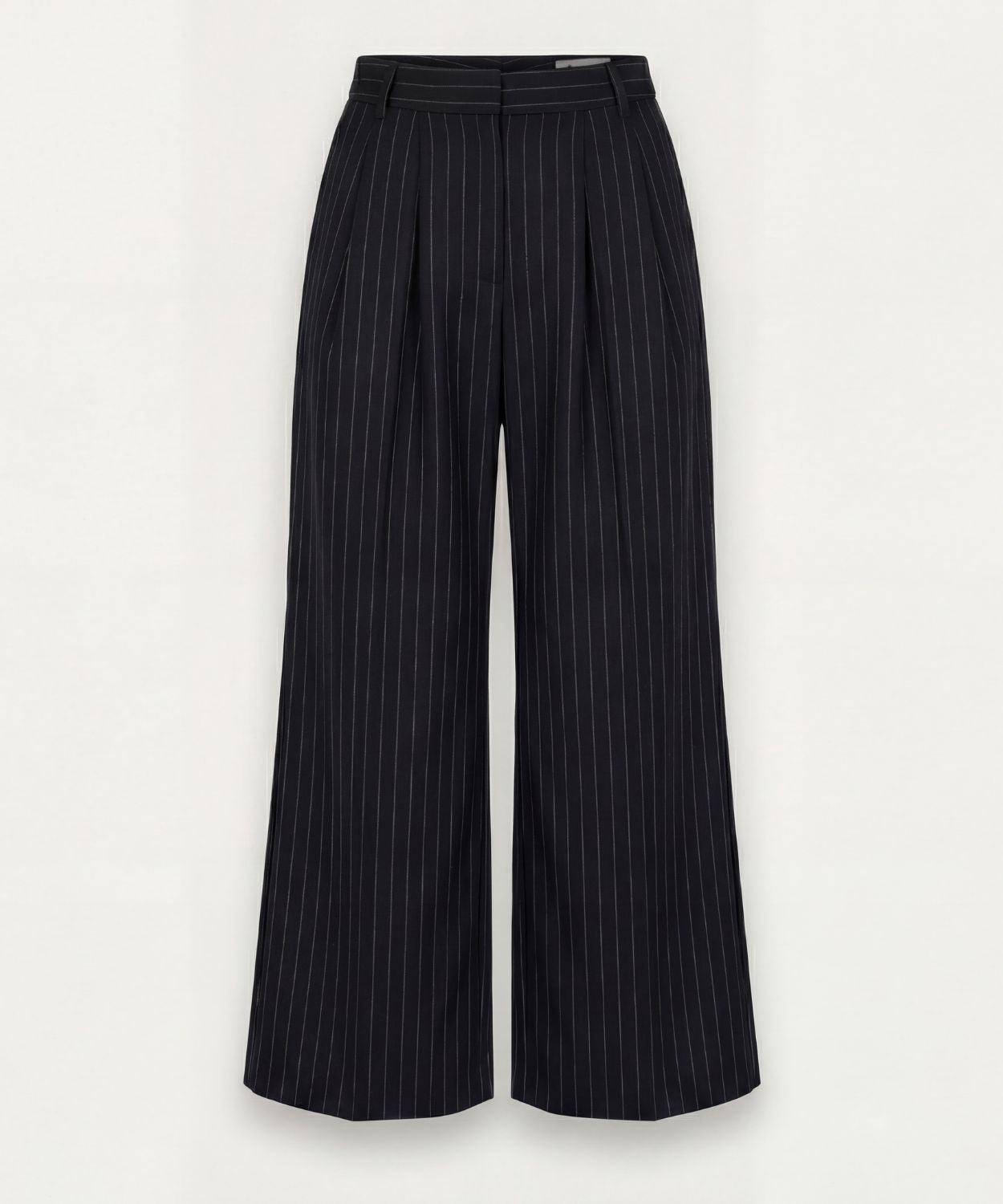 THE WIDE LEG PINSTRIPE TROUSER DARK BLUE