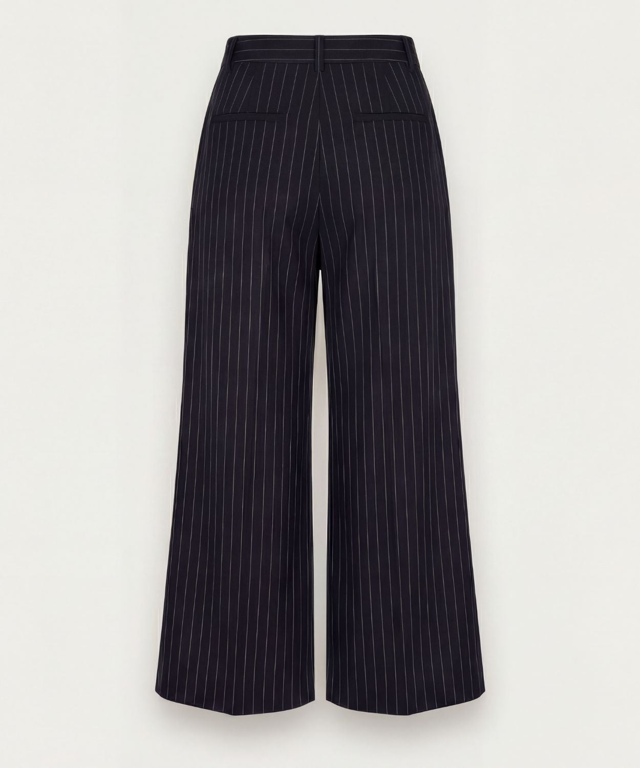 THE WIDE LEG PINSTRIPE TROUSER DARK BLUE