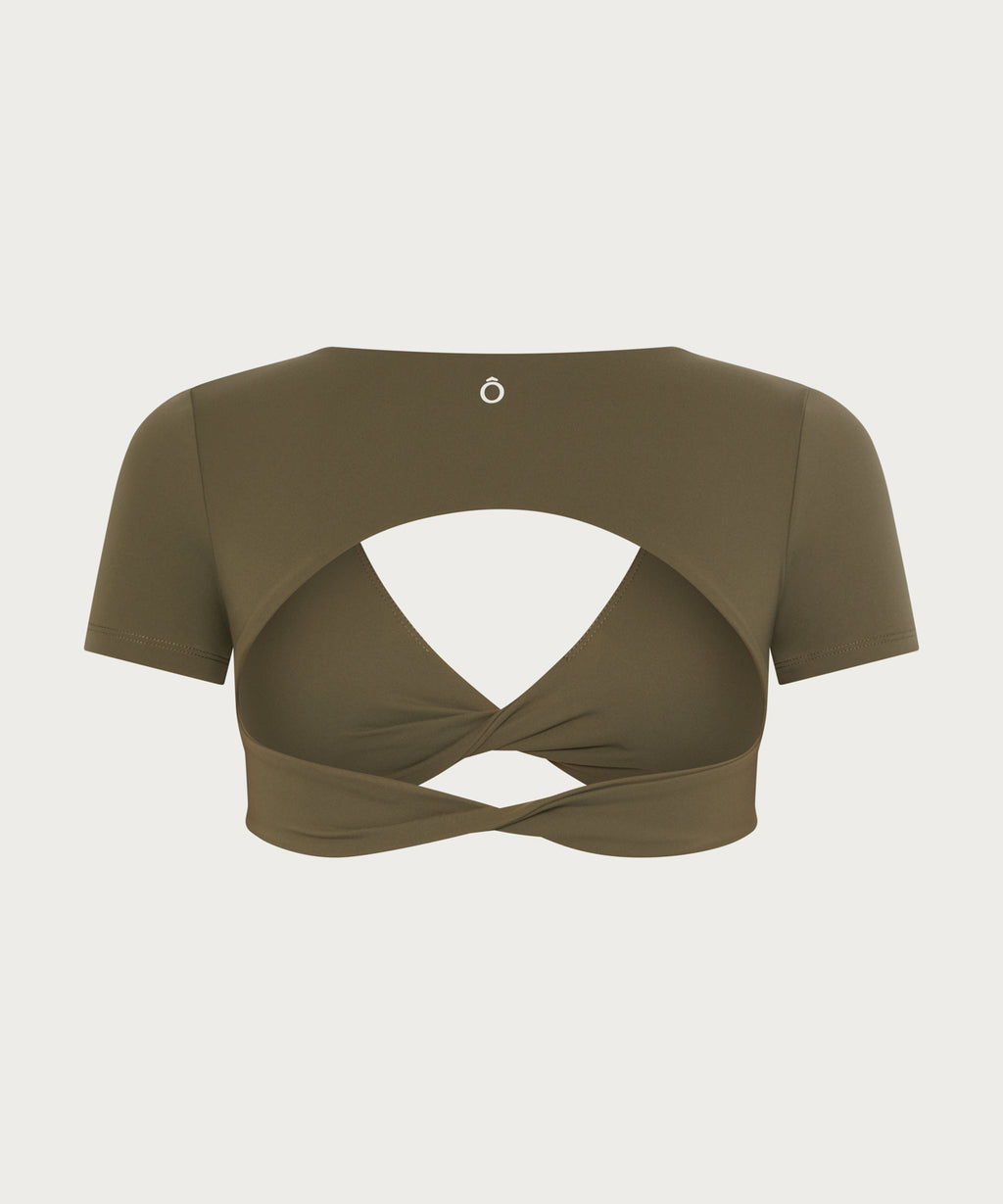Camelia Top in Gray Green, ÔNNE activewear