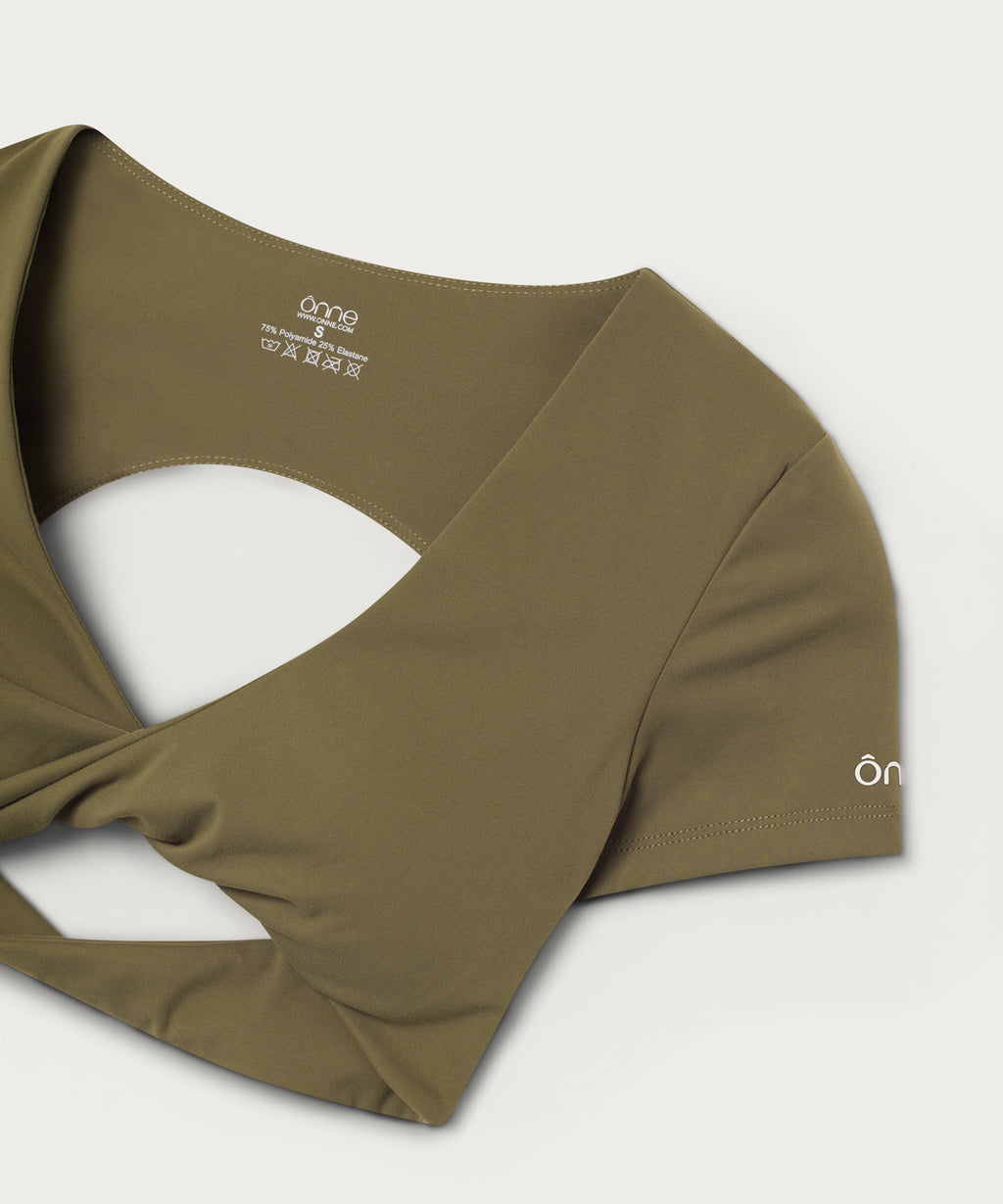 Camelia Top in Gray Green, ÔNNE activewear
