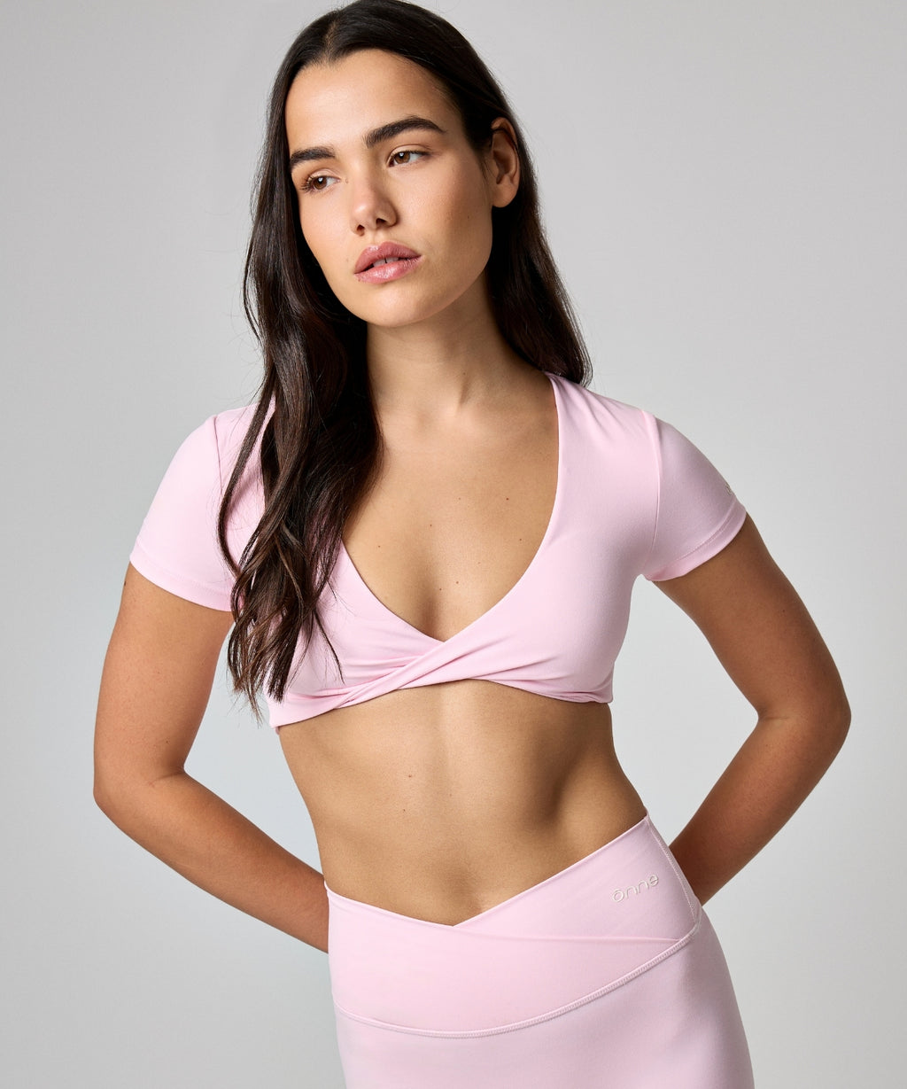 Camelia Top in Sakura Pink, ÔNNE activewear