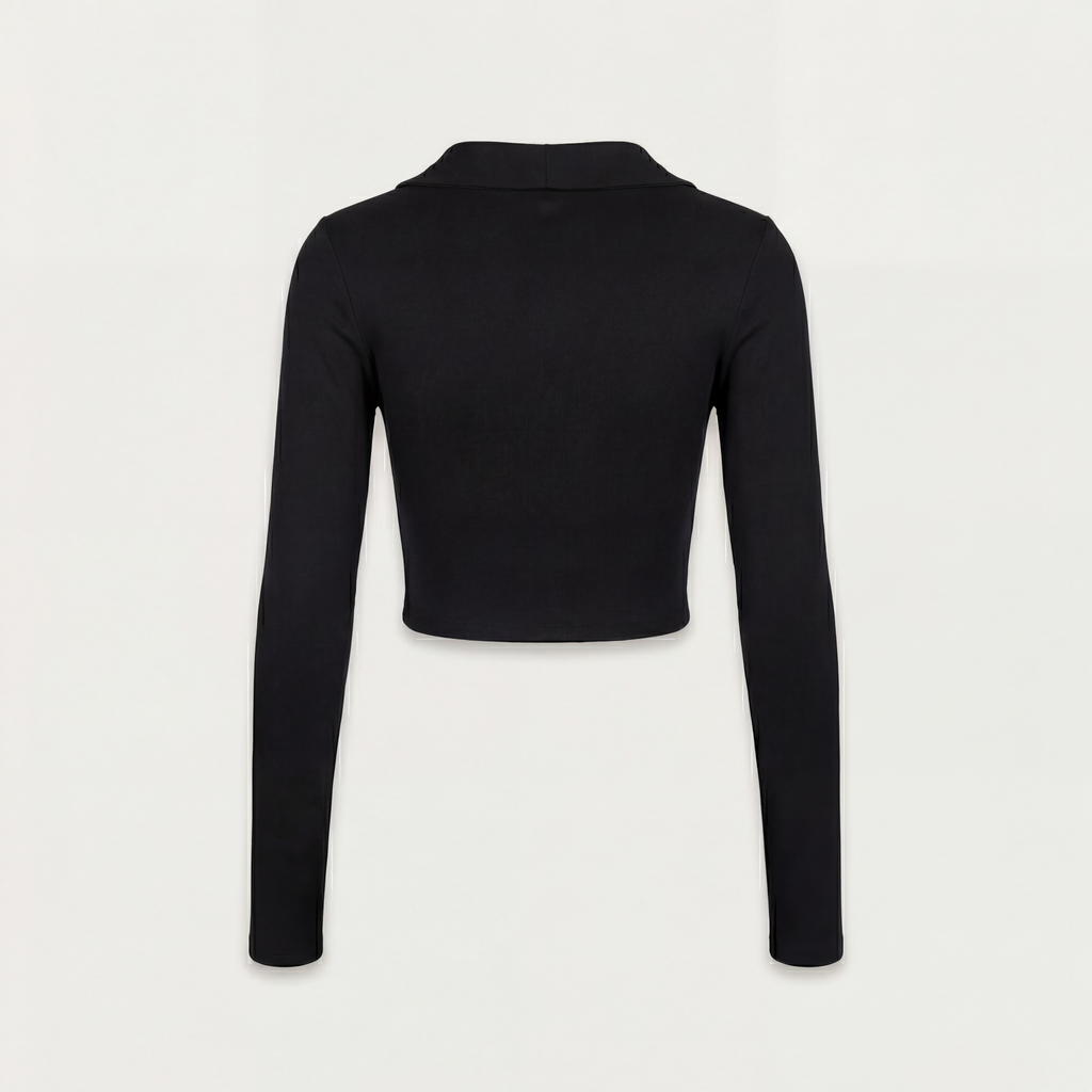 THE BLACK CROP TOP NECKLINE