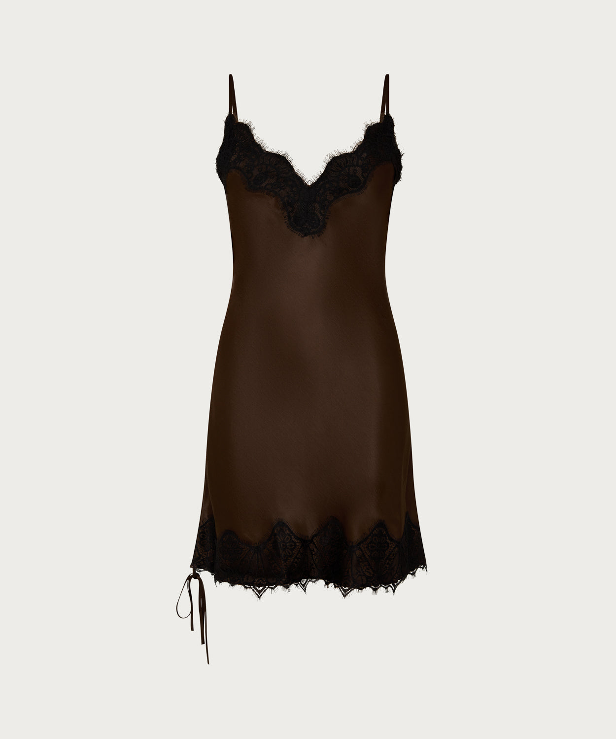quarter sleeve lace dress Two-Tone Black Lace Three-Quarter Sleeve Fit Flare Formal Dress main image 0