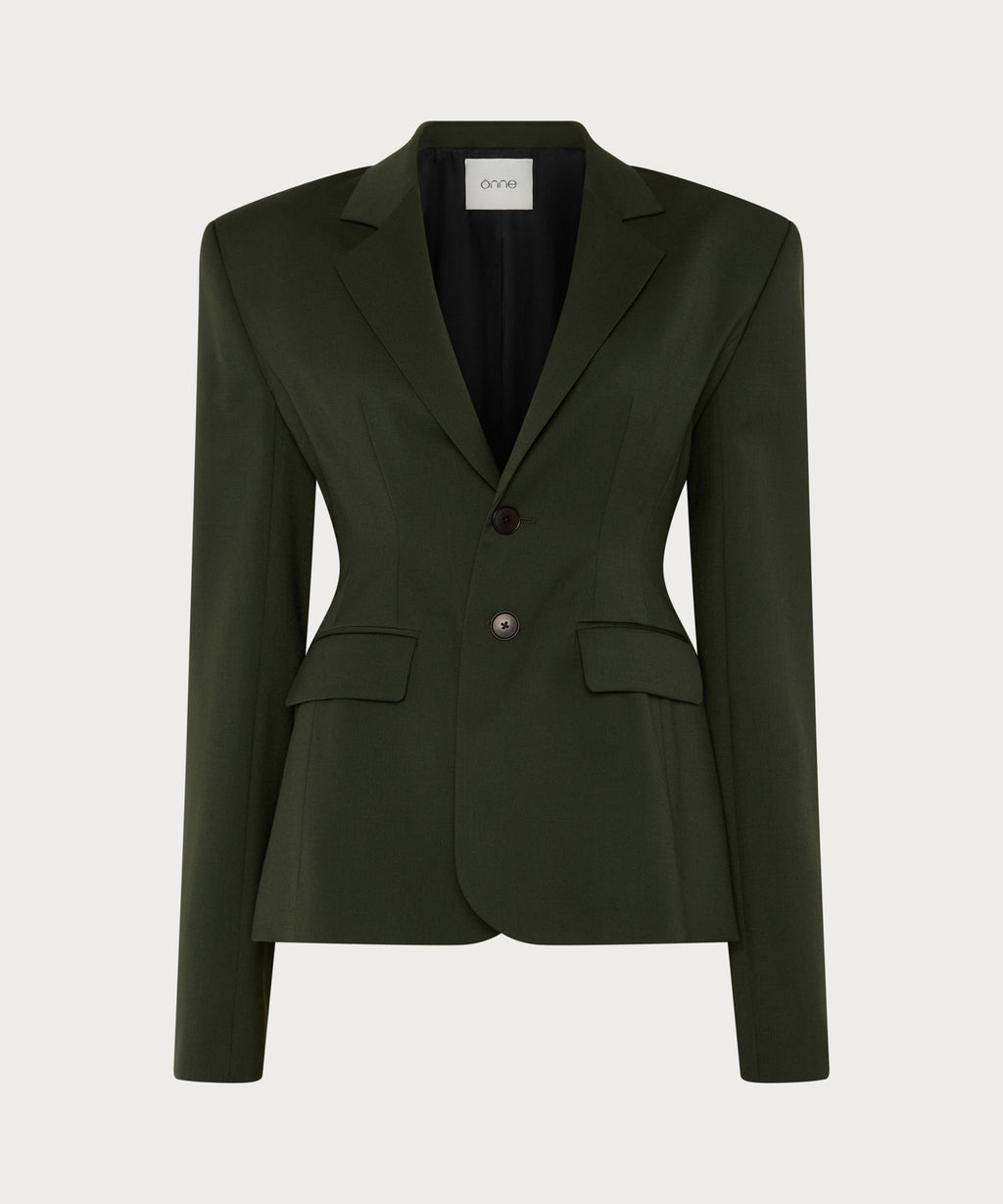 The Fitted Tailored Blazer Green