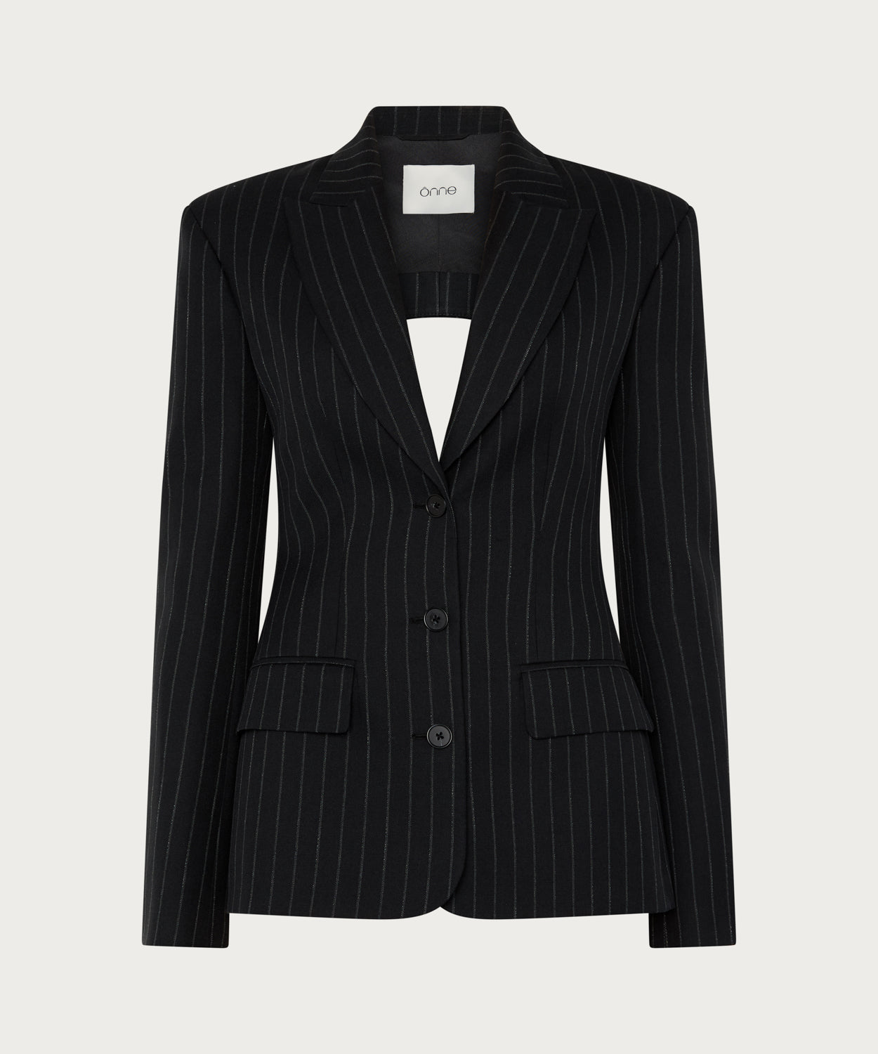 The Cut-Out Tailored Blazer Blue Stripes