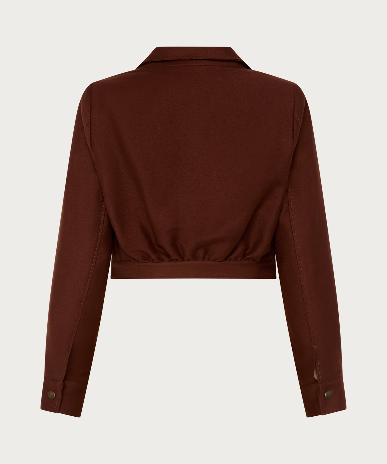 The Cropped Bomber Jacket Burgundy