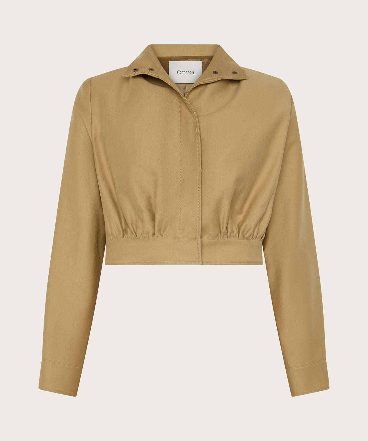 The Cropped Bomber Jacket Camel