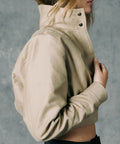 The Cropped Bomber Jacket Camel