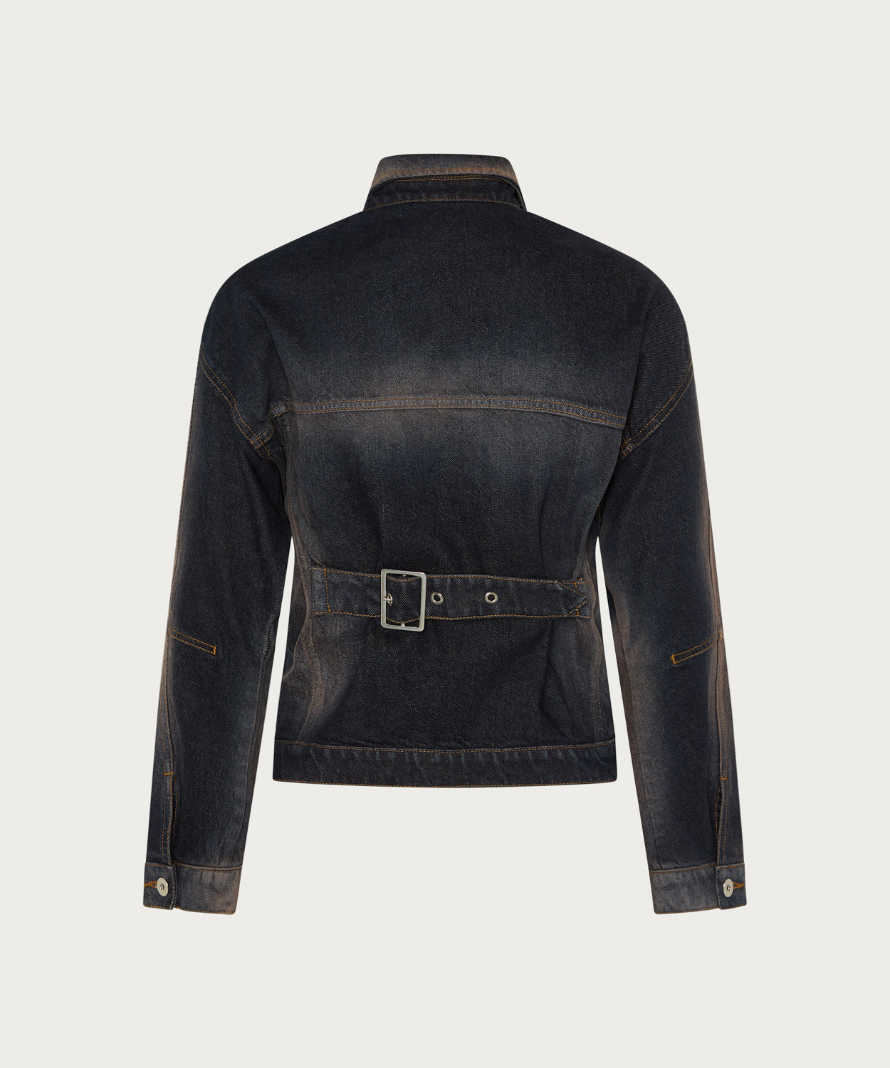 The Double Belt Denim Jacket