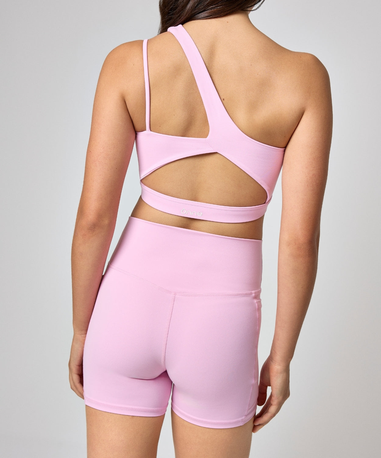 Maia Short in Cherry Pink, back view, ÔNNE activewear