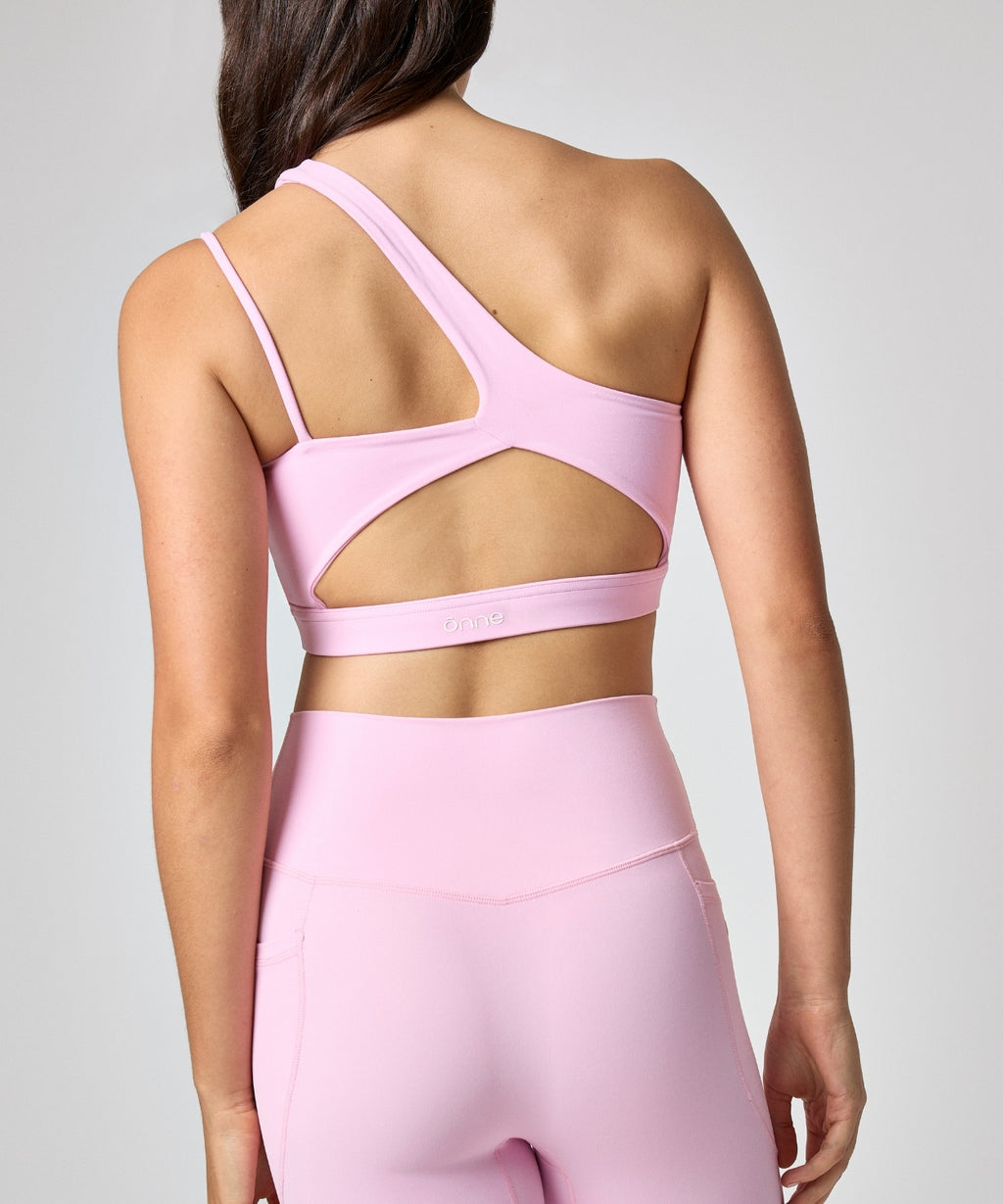 Nora Top in Cherry Pink, back view, ÔNNE activewear