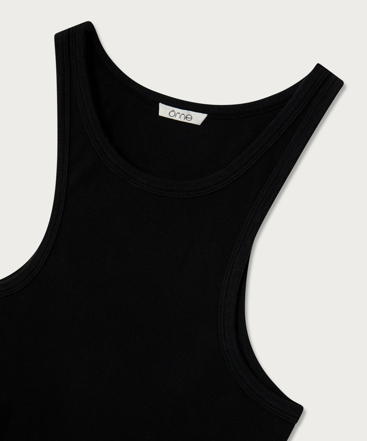 The Ribbed Fitted Tank Black