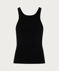 The Ribbed Fitted Tank Black