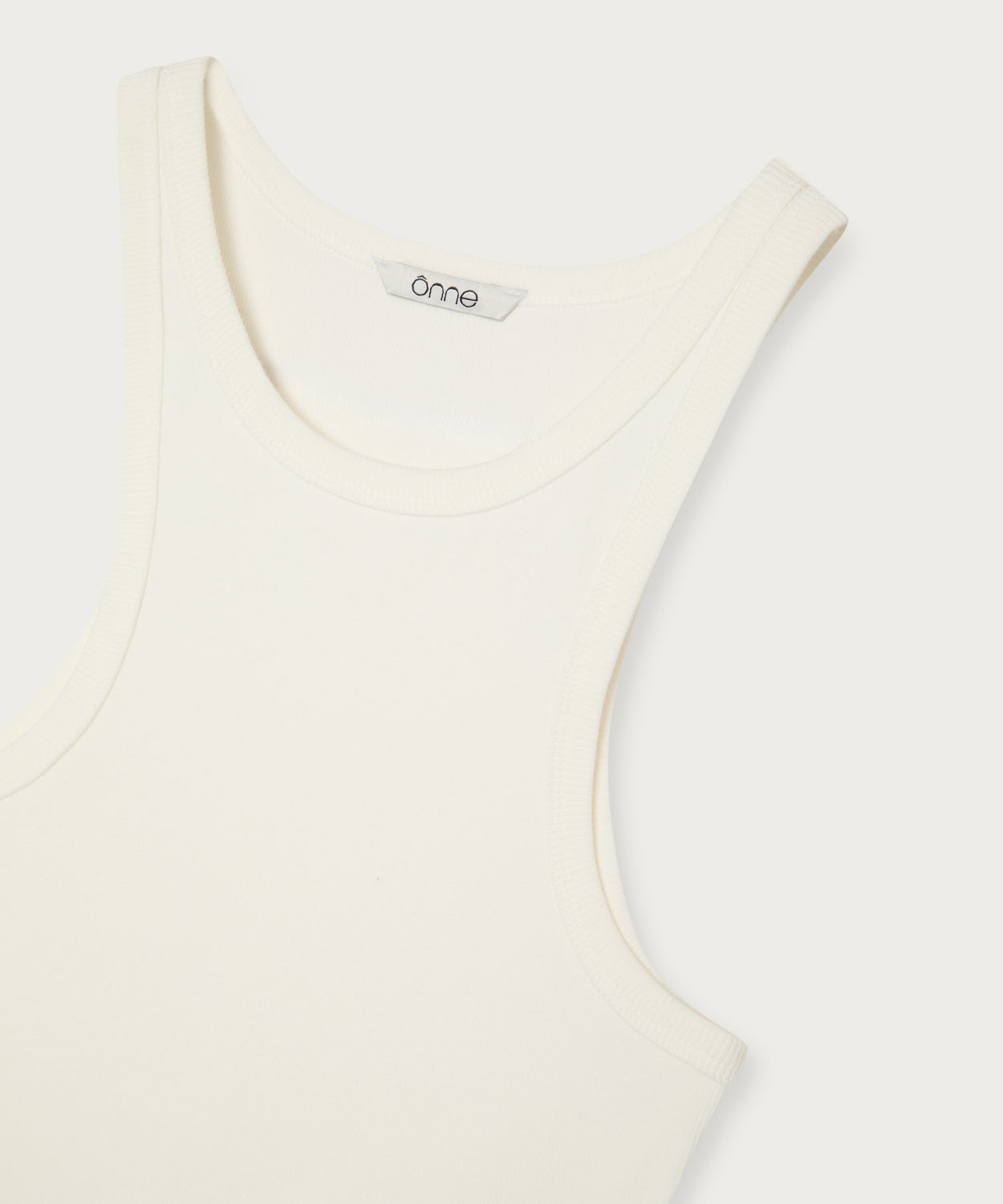 The Ribbed Fitted Tank White