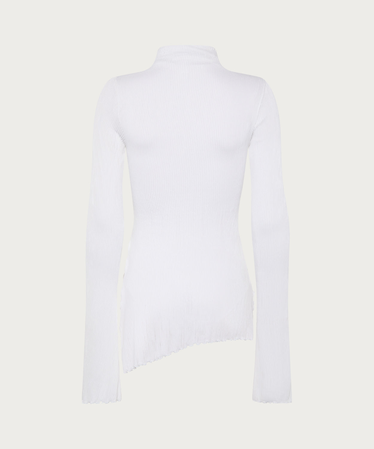 The Asymmetric Ribbed Top White