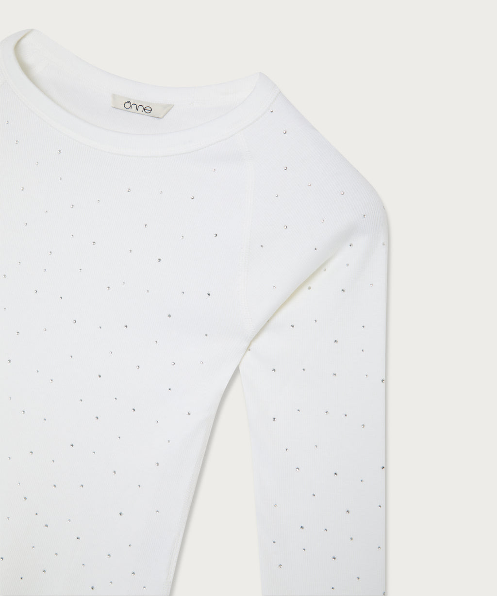 The Embellished Ribbed Long Sleeve