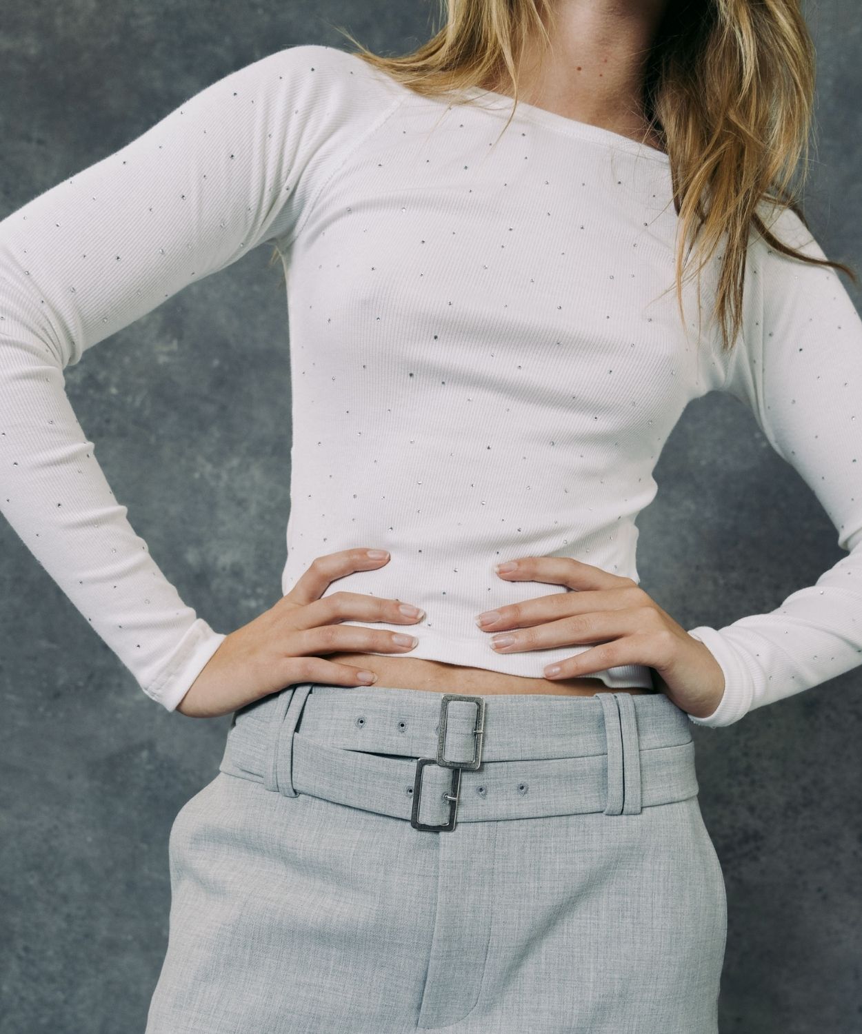 The Embellished Ribbed Long Sleeve