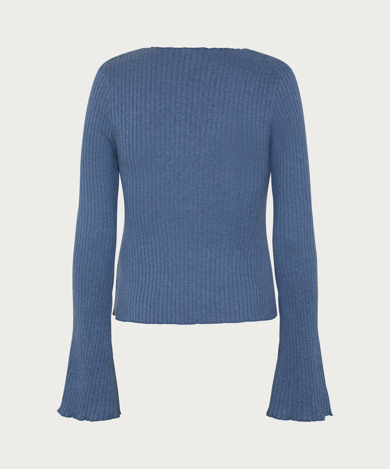 The Ribbed Button Sweater Blue