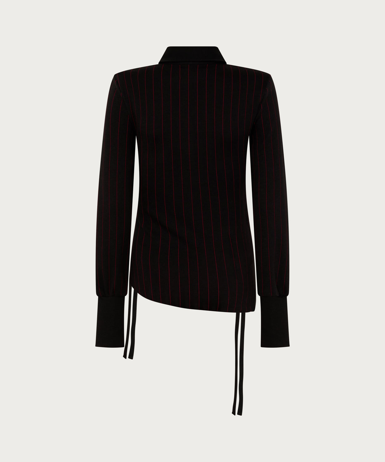 The Pinstripe Structured Shoulder Top
