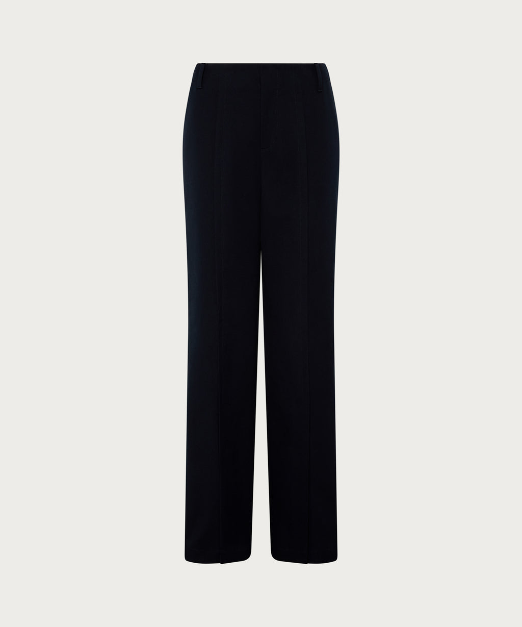 The Slit Tailored Trouser Navy Blue
