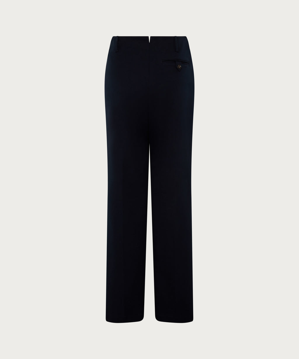 The Slit Tailored Trouser Navy Blue