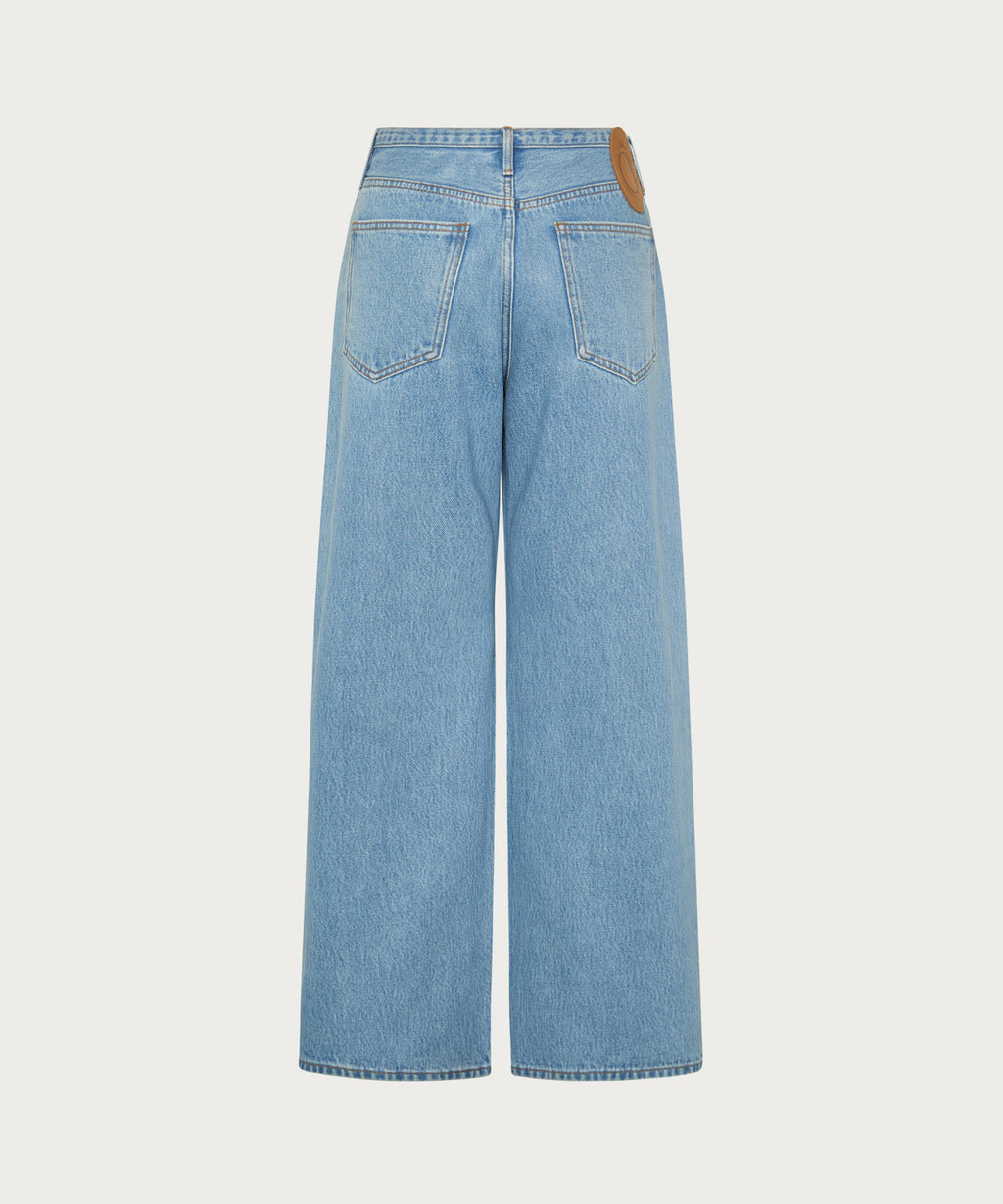 The Wide Leg Denim Trouser