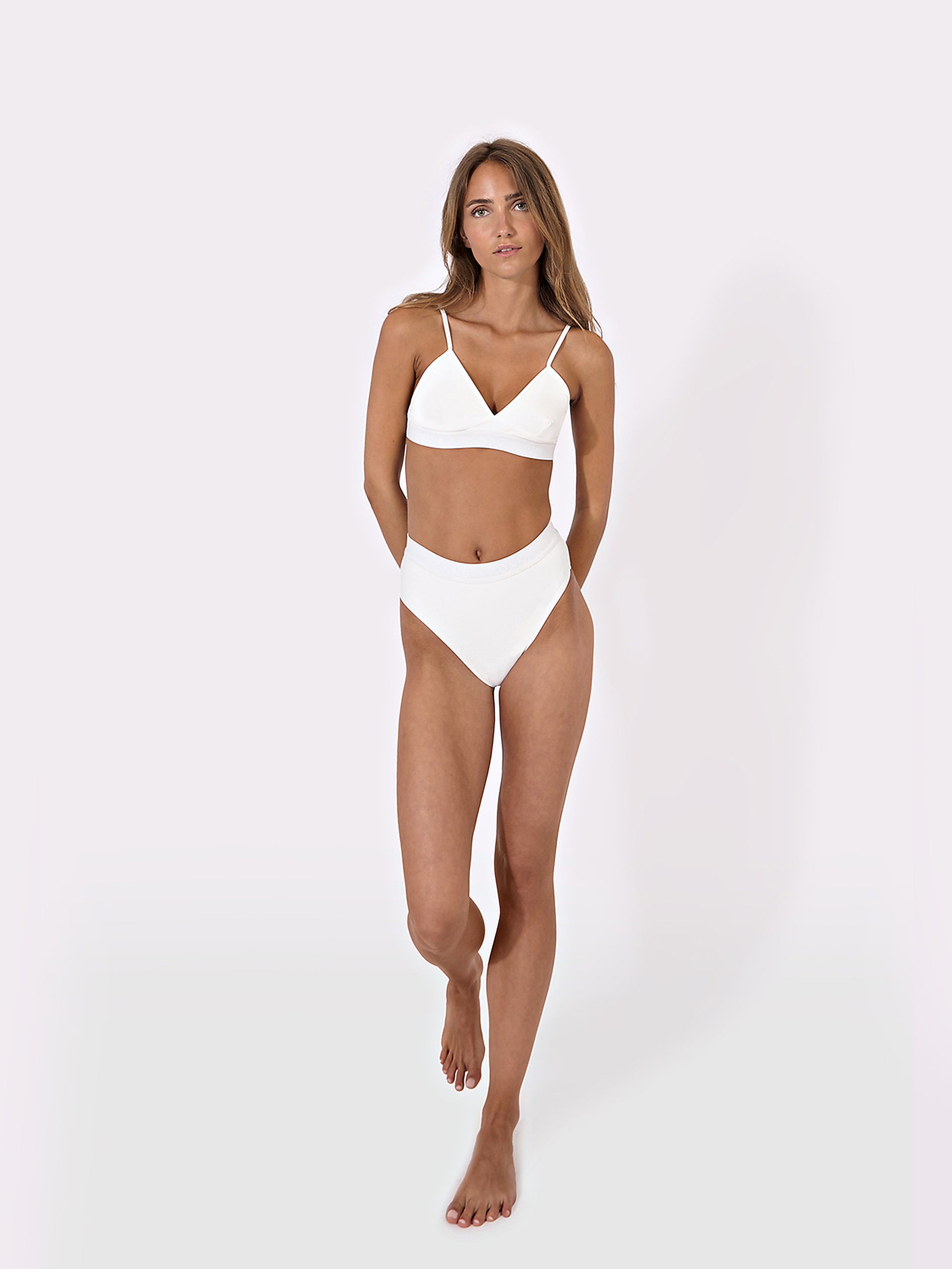 Beonne Tall Bottom Plain in White, ÔNNE swimwear
