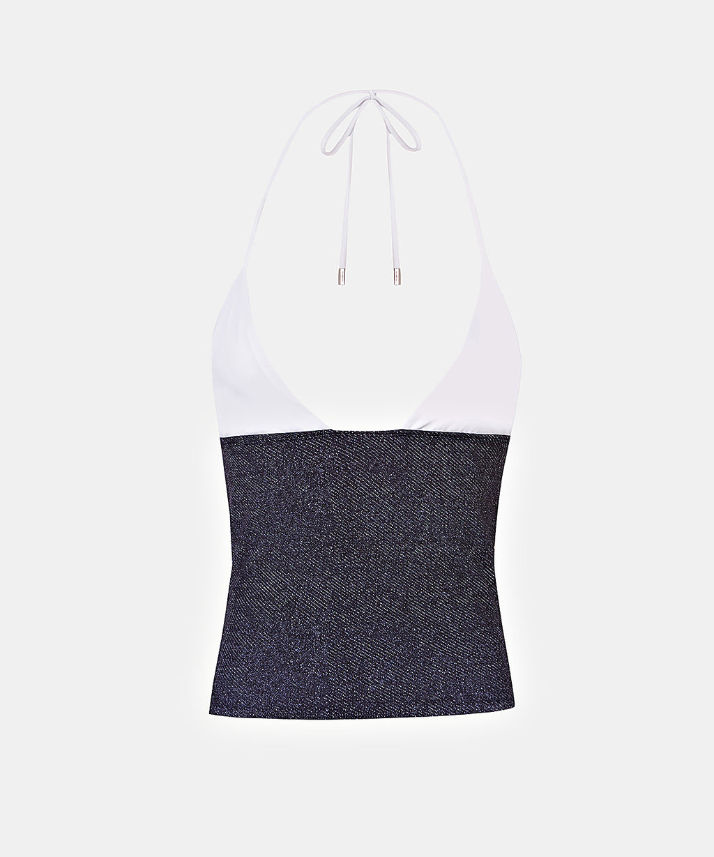 Coral Top in Blue White, ÔNNE swimwear