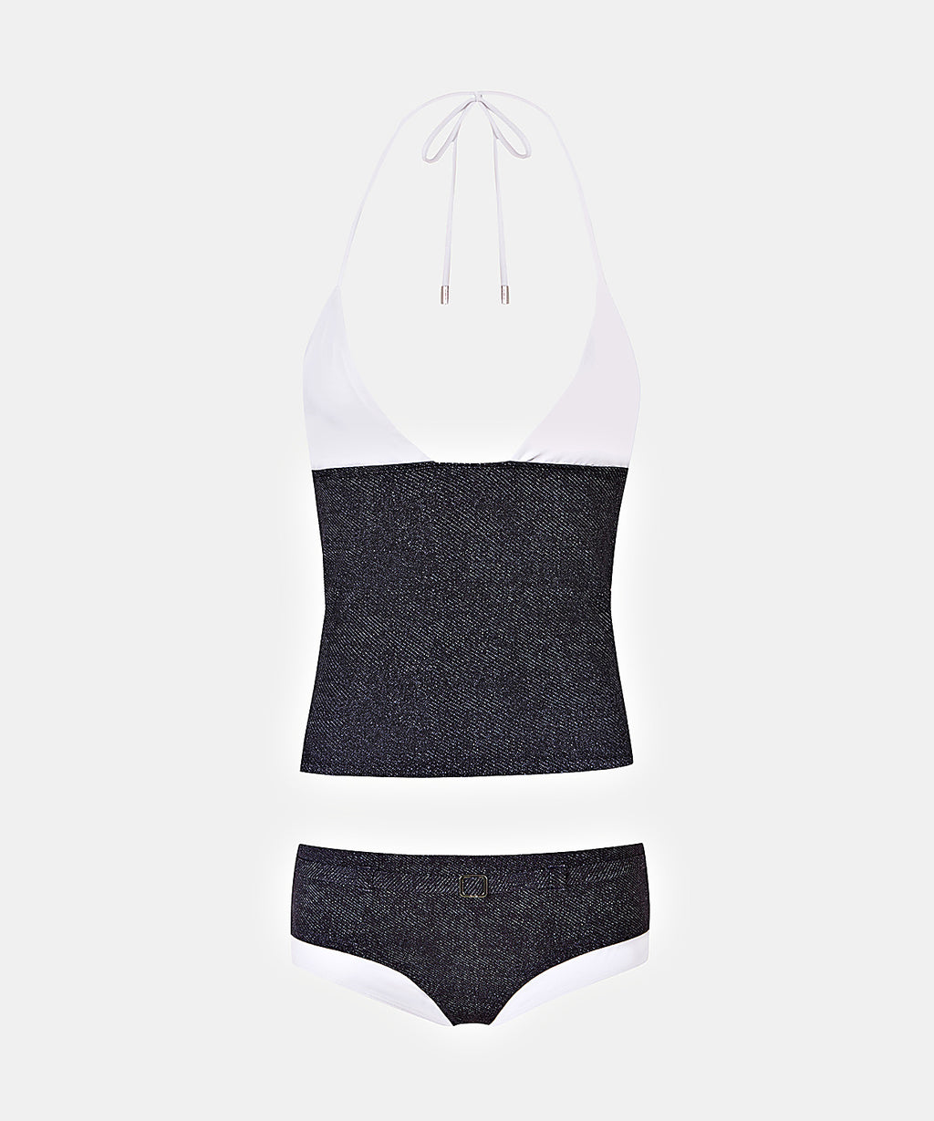 Coral Top in Blue White, ÔNNE swimwear