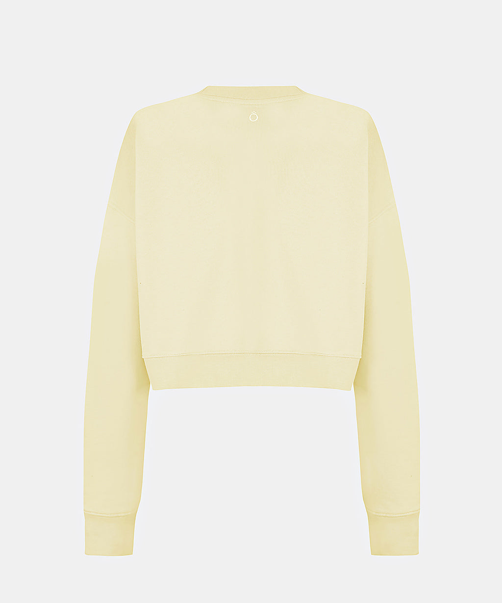 Nika Hoodie Crop in Creamy Yellow, ÔNNE activewear