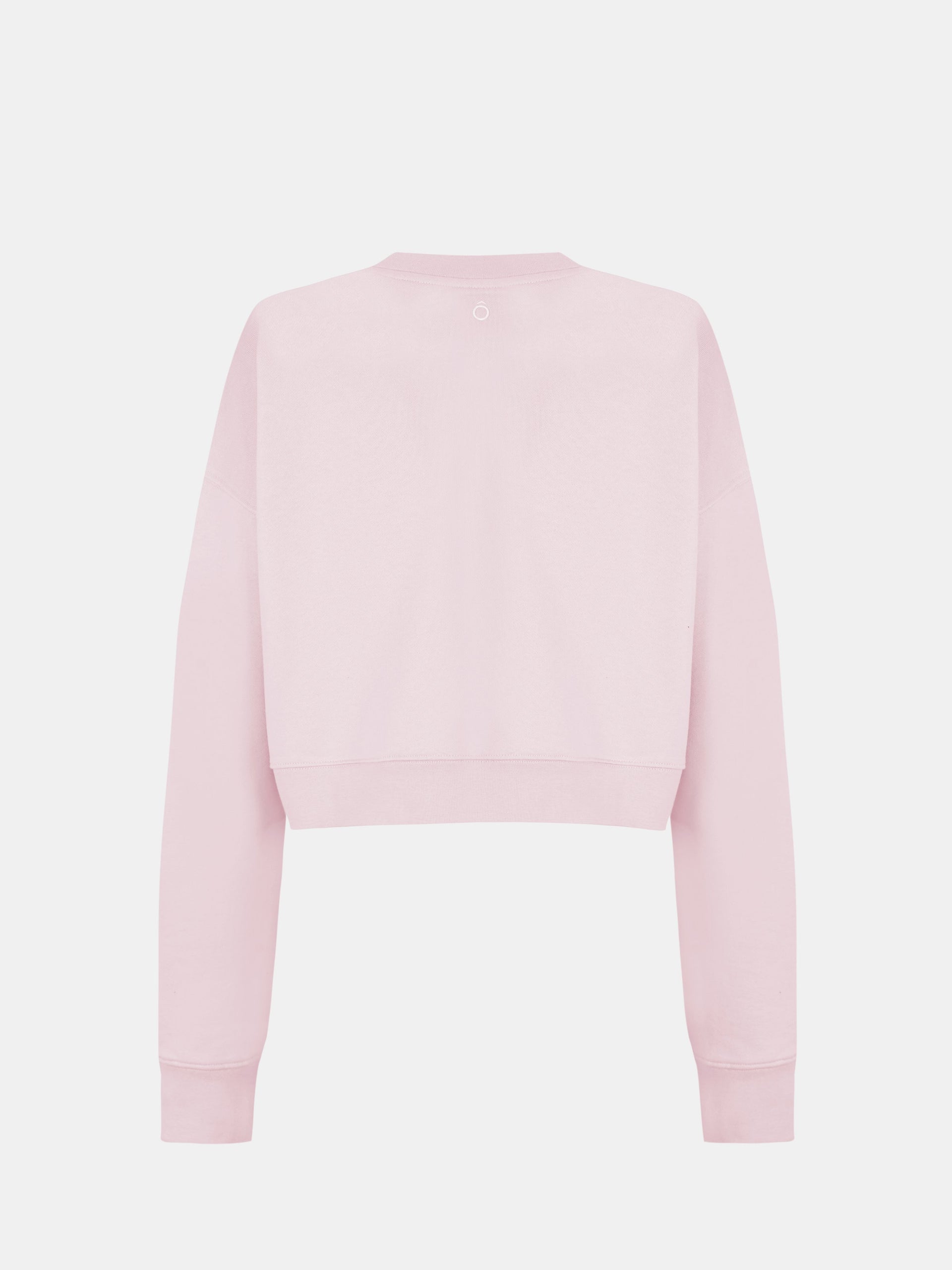 Nika Hoodie Crop in Light Pink, silhouette, back, ÔNNE activewear