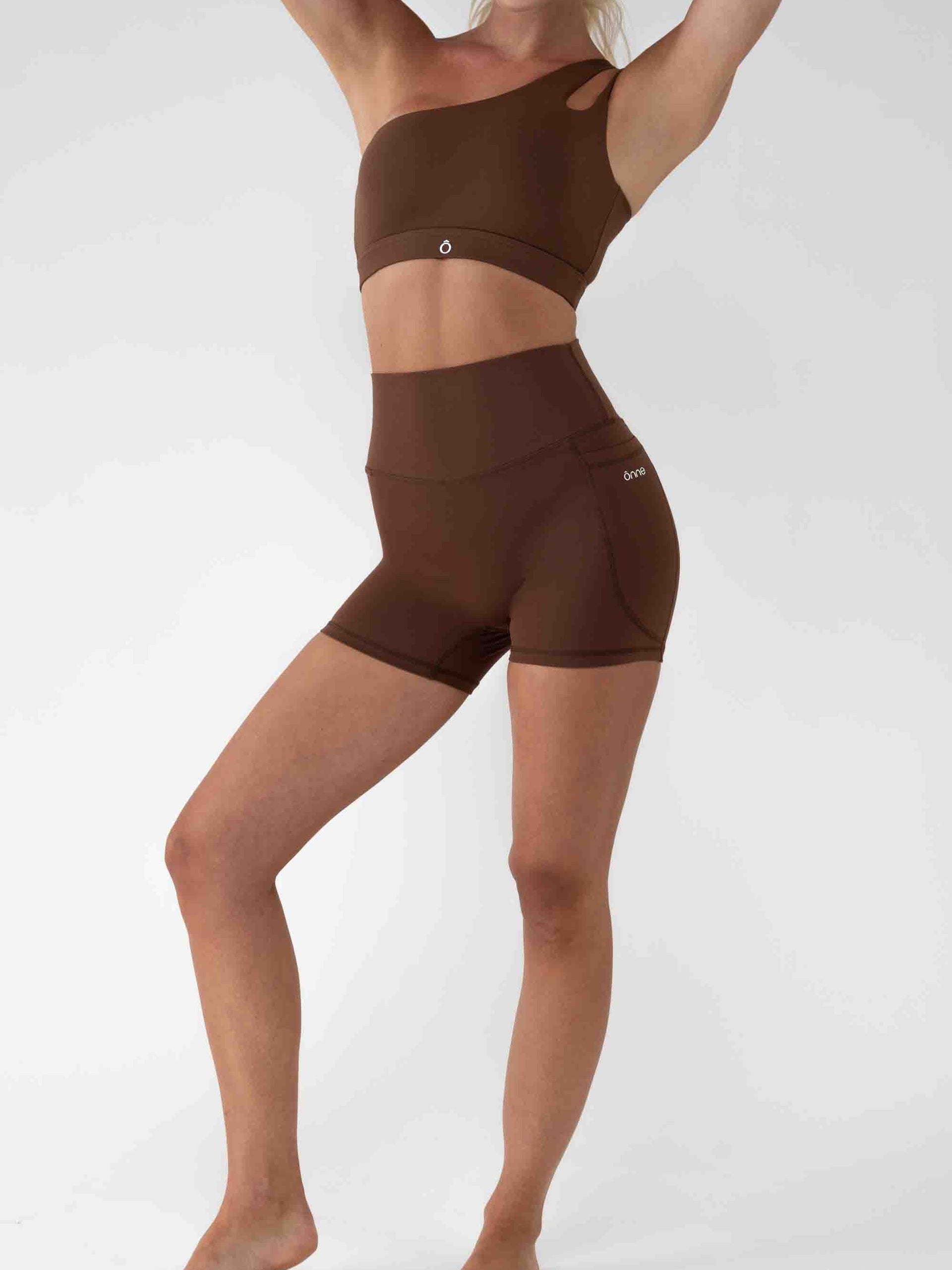 Maia Short in Birch Brown, ÔNNE activewear