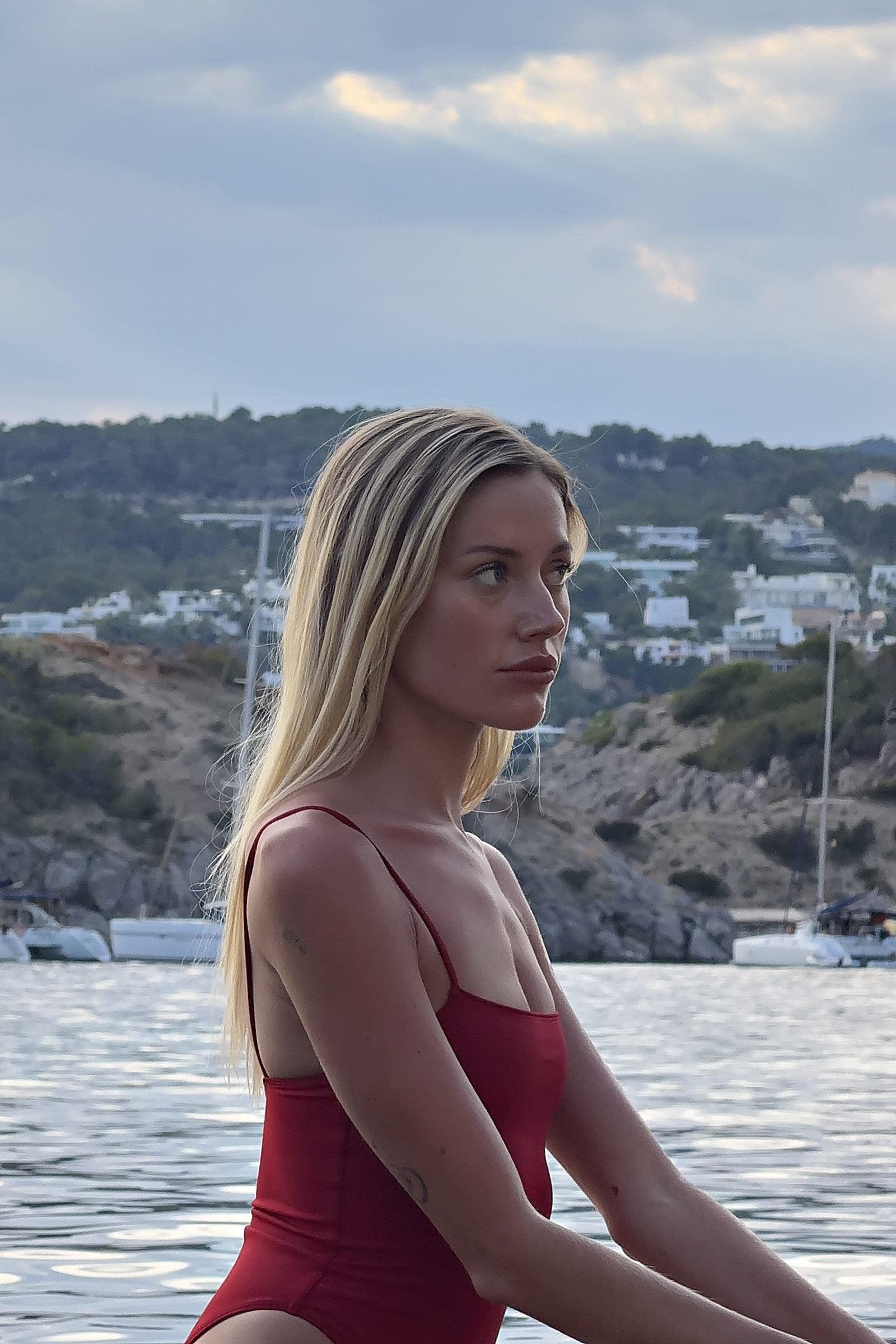 Sevan One Piece in Fire Red, lifestyle, ÔNNE swimwear