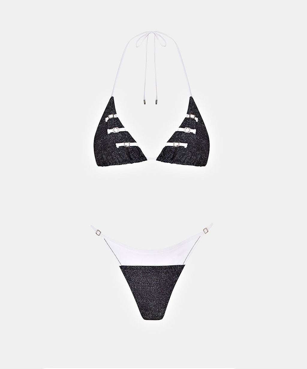 Zoan Top Detail in Blue White, ÔNNE swimwear