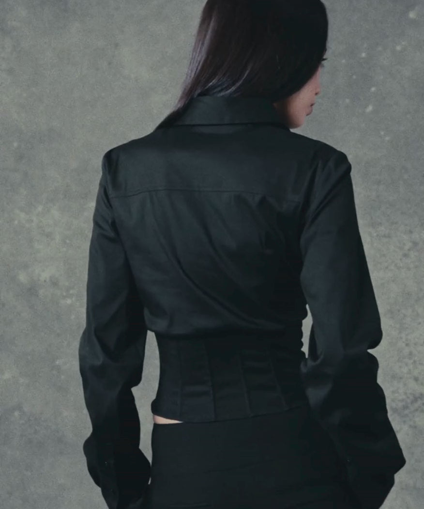 The Tailored Fitted Shirt Black