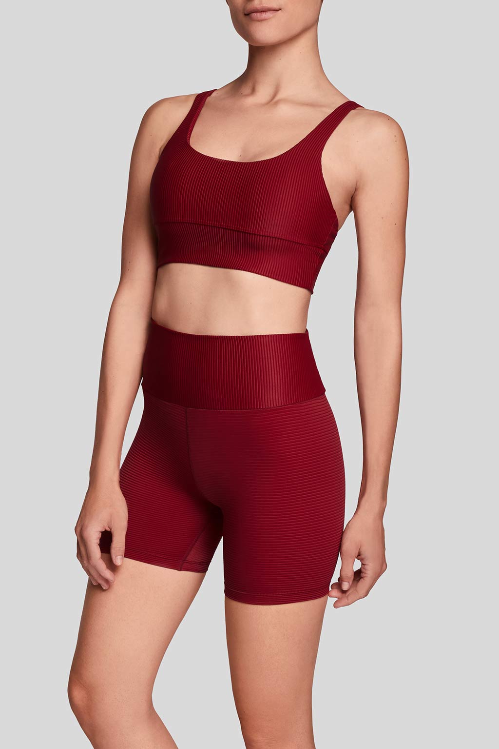 Mia Top in Wine, front view, ÔNNE activewear