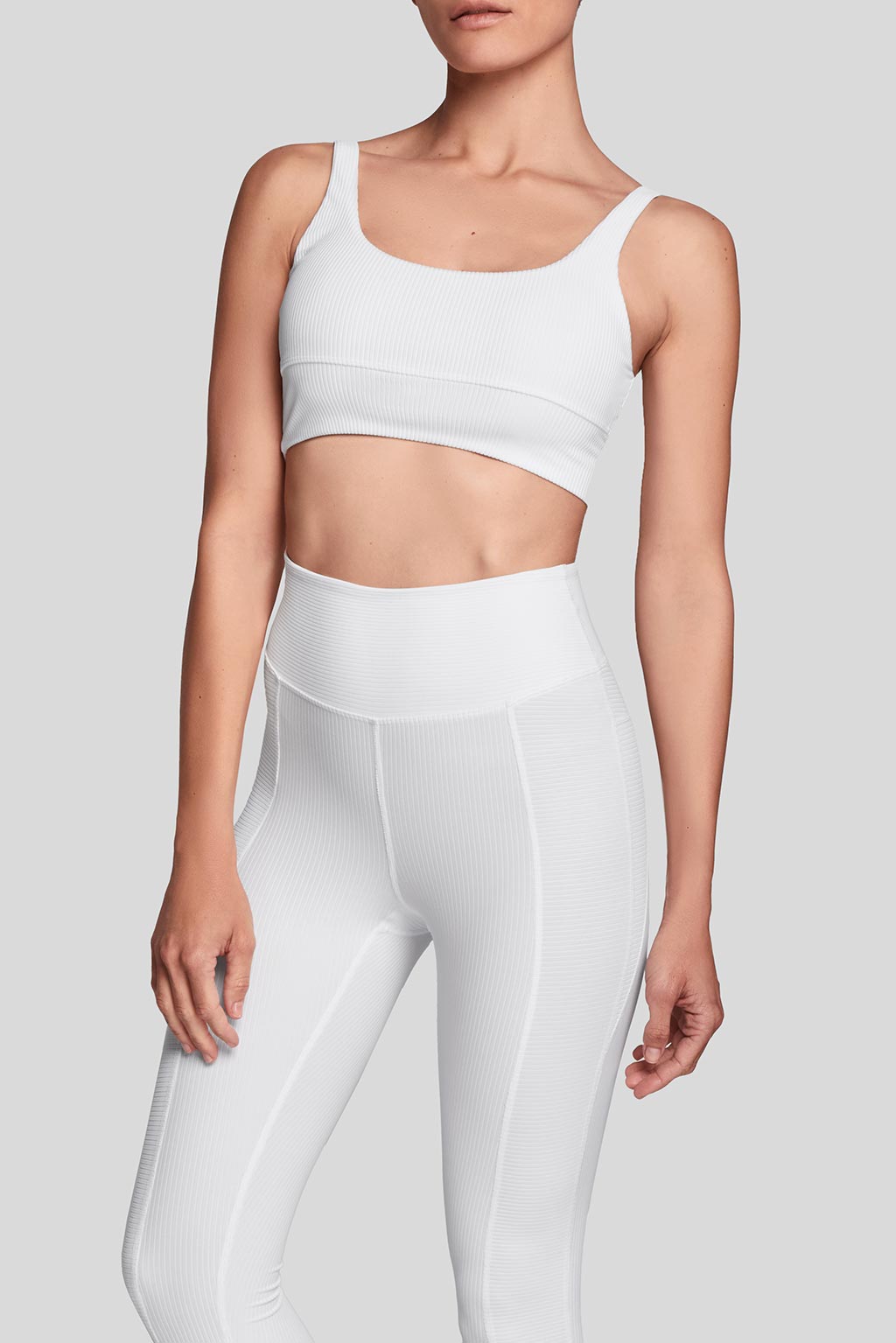 Mia Top in White, front view, ÔNNE activewear